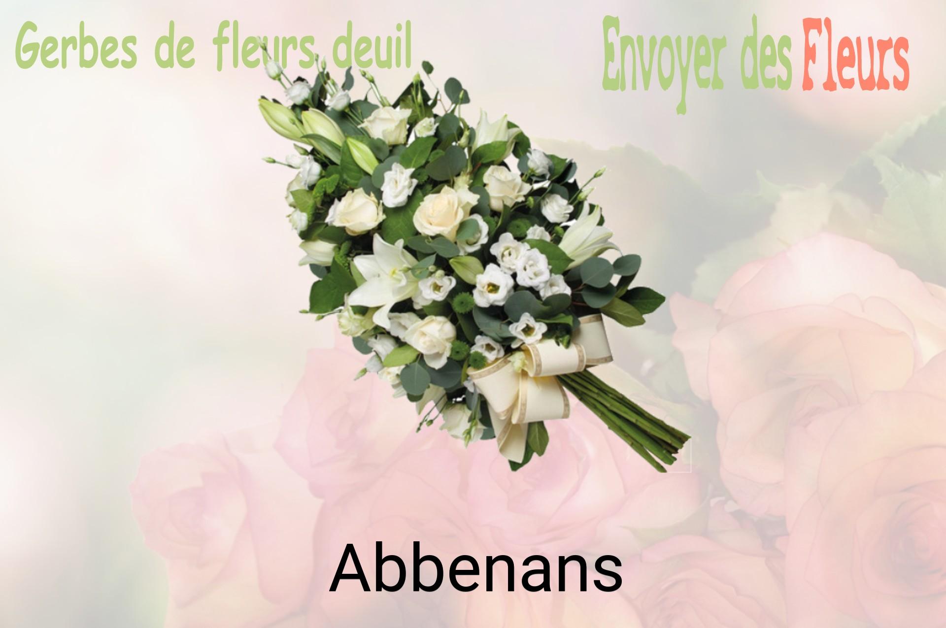Gerbe de fleurs de deuil livrée à Abbenans